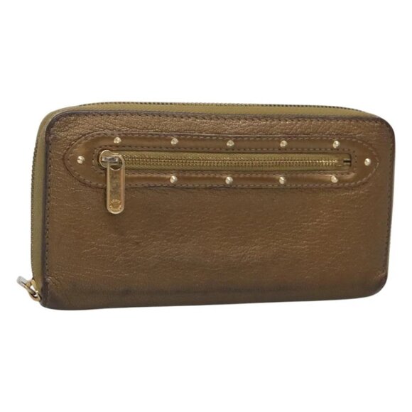 LOUIS VUITTON Suhari Zippy Wallet Leather Bronze M95701 LV Auth fm4650 - Picture 1 of 16